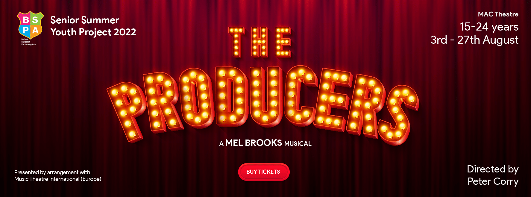 The Producers - Link to book tickets site