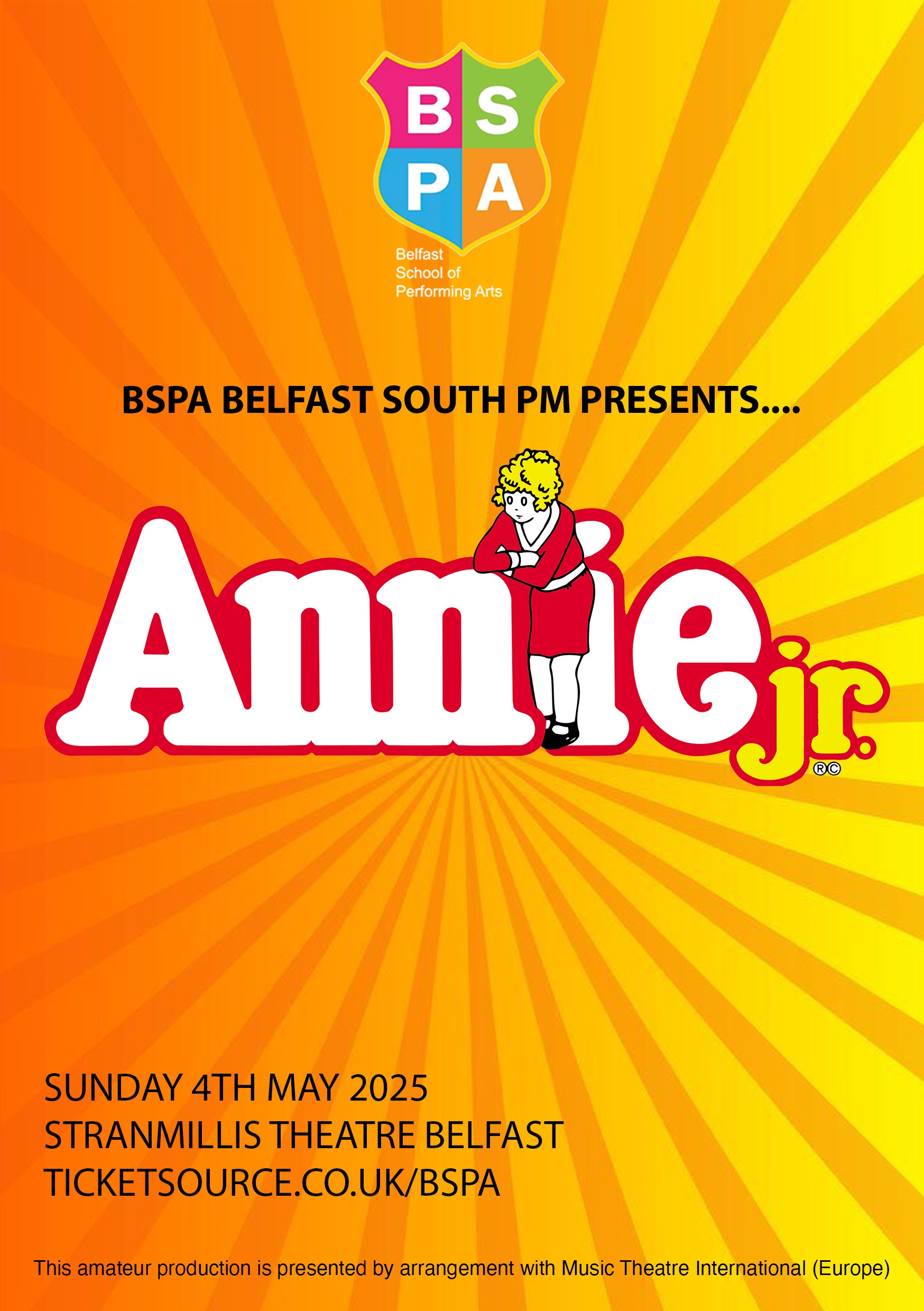 BSPA Belfast PM presents:  Annie JR image